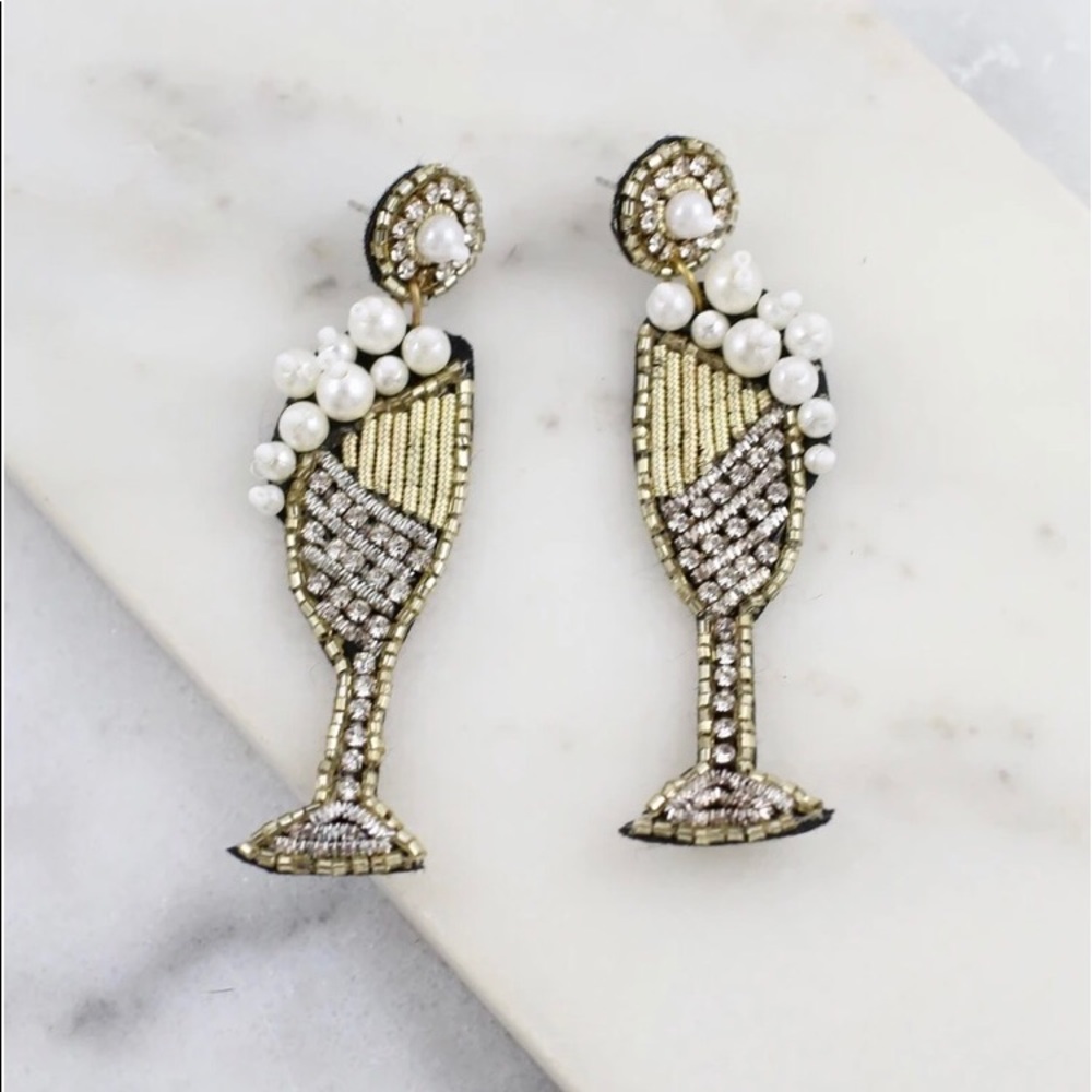 Champagne earrings